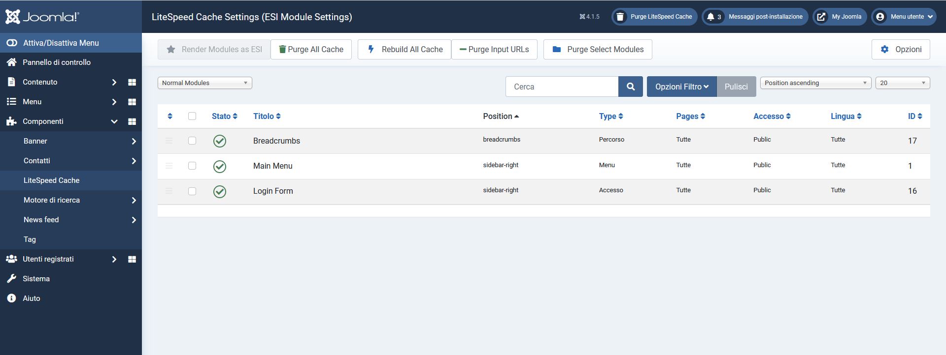 Joomla!: Configurare LiteSpeed Cache ed il suo Crawler