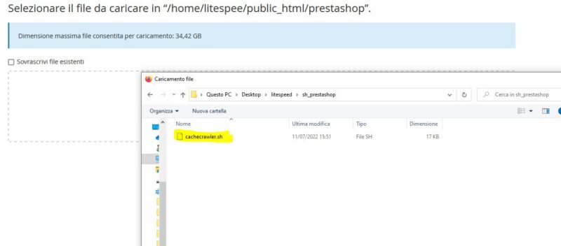 Hosting PrestaShop con LiteSpeed: Installare il plugin e configurare il crawler Hosting PrestaShop con LiteSpeed: Installare il plugin e configurare il crawler