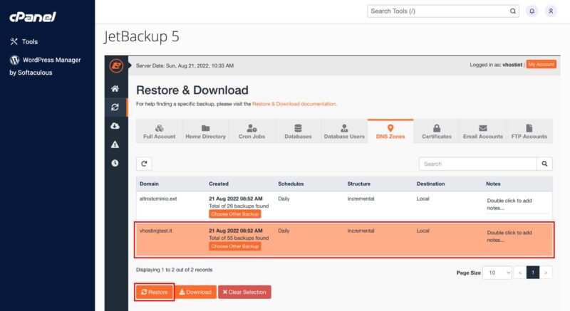 Come gestire i backup con JetBackup Come gestire i backup con JetBackup