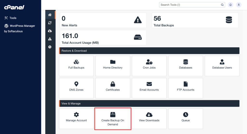 Come gestire i backup con JetBackup