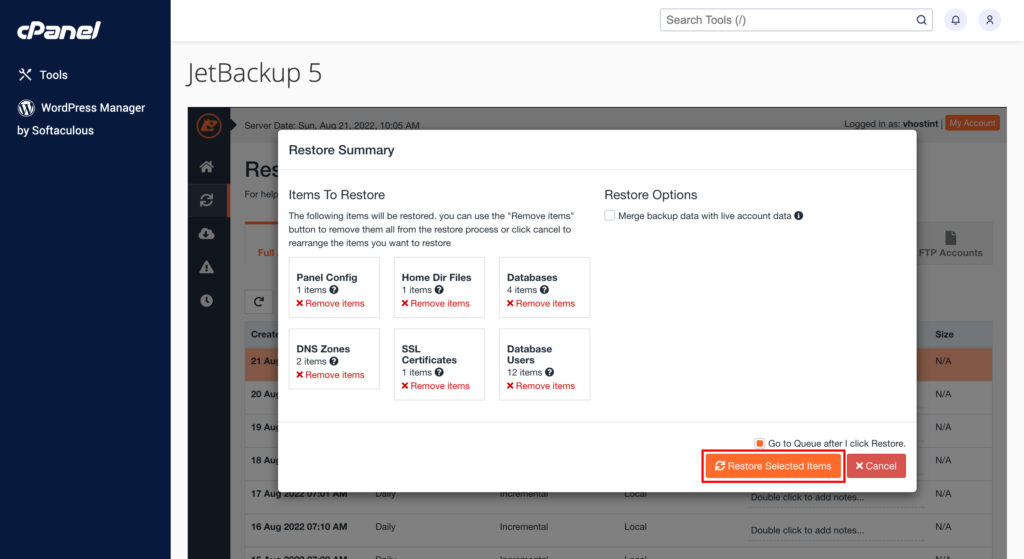 Come gestire i backup con JetBackup