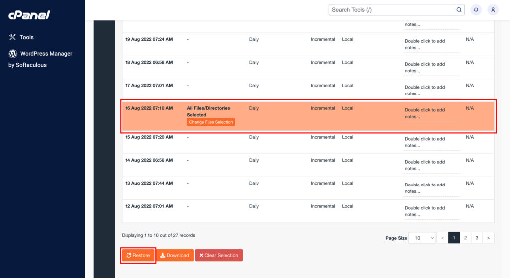 Come gestire i backup con JetBackup