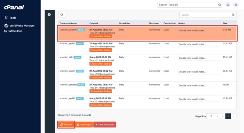 Come ripristinare un backup con JetBackup Come gestire i backup con JetBackup
