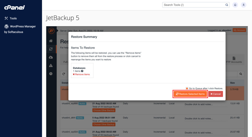 Come gestire i backup con JetBackup