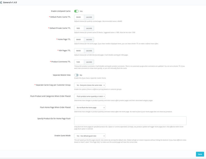 Hosting PrestaShop con LiteSpeed: Installare il plugin e configurare il crawler Hosting PrestaShop con LiteSpeed: Installare il plugin e configurare il crawler