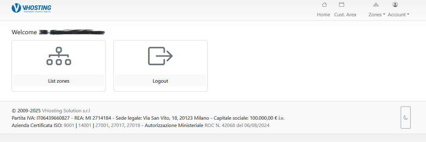 Creare un redirect del dominio