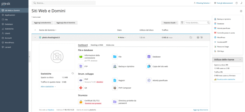 Creare un redirect del dominio Creare un redirect del dominio