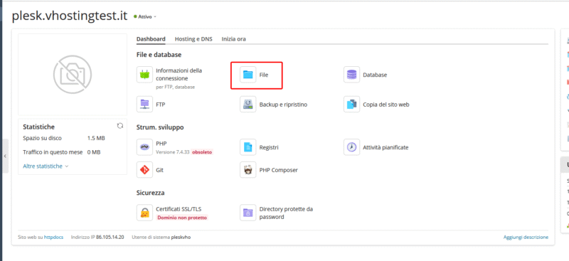 Creare un redirect del dominio Creare un redirect del dominio