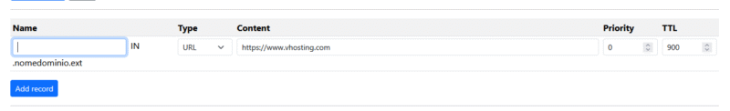 Creare un redirect del dominio Creare un redirect del dominio