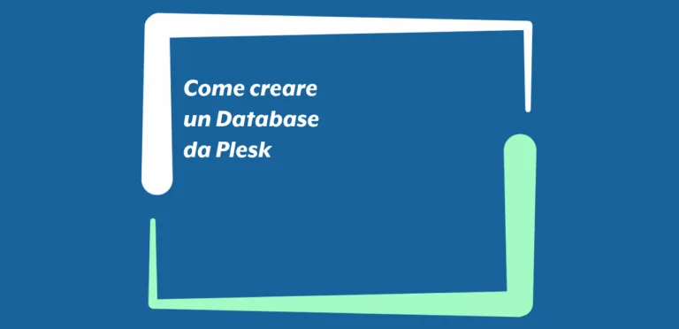 Come creare un Database da Plesk