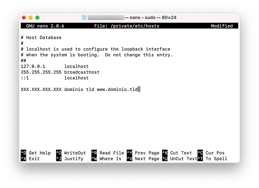 modificare il file hosts