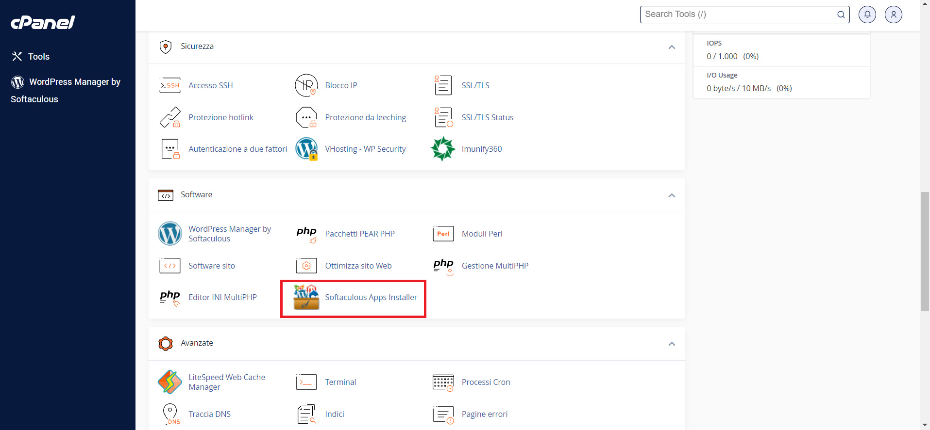 Come installare WordPress con Softaculous in Cpanel