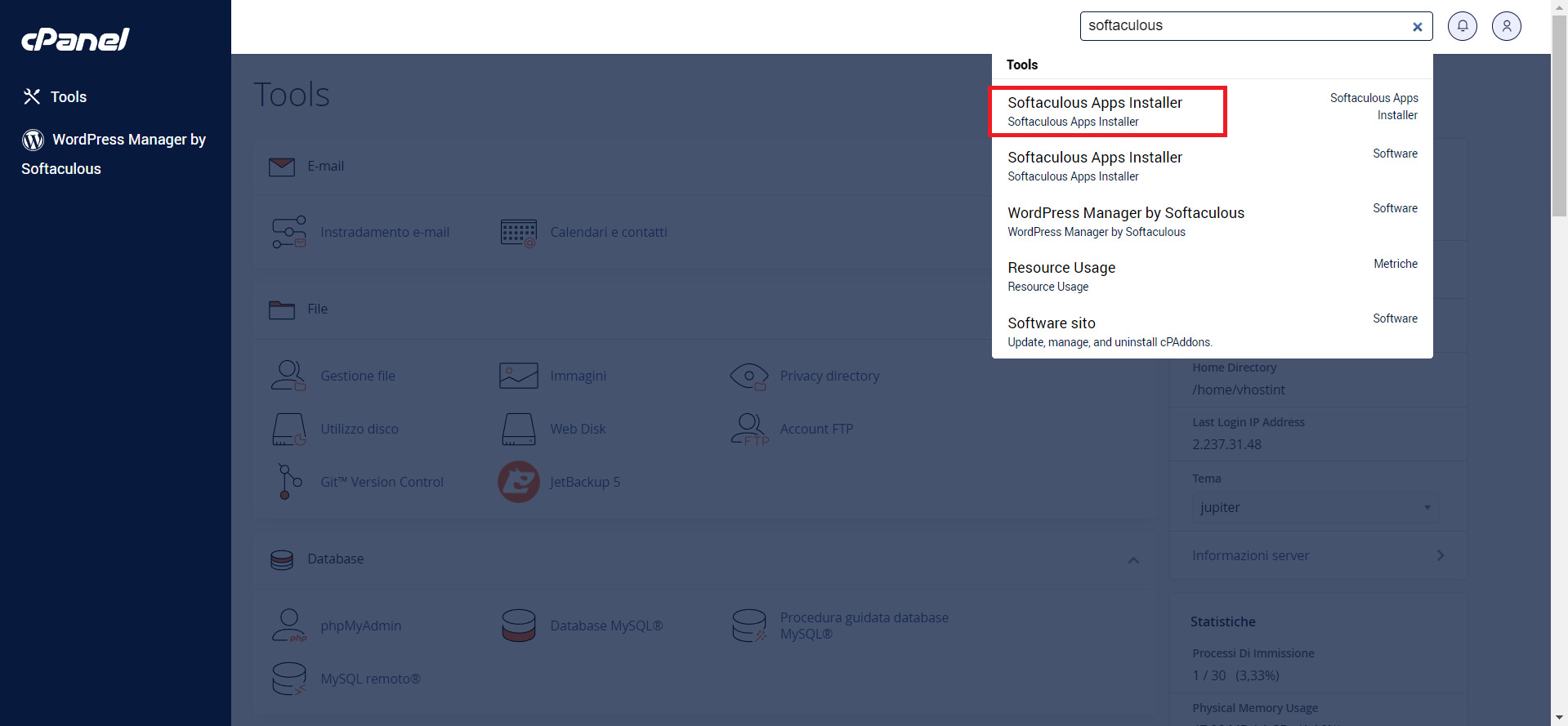 Come installare WordPress con Softaculous in Cpanel