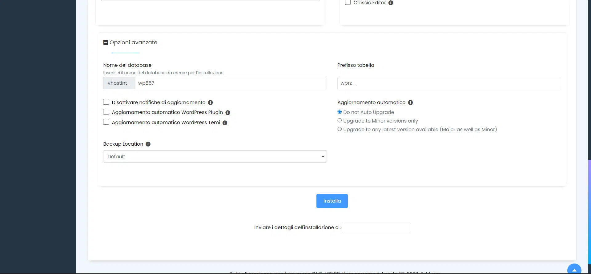 Come installare WordPress con Softaculous in Cpanel
