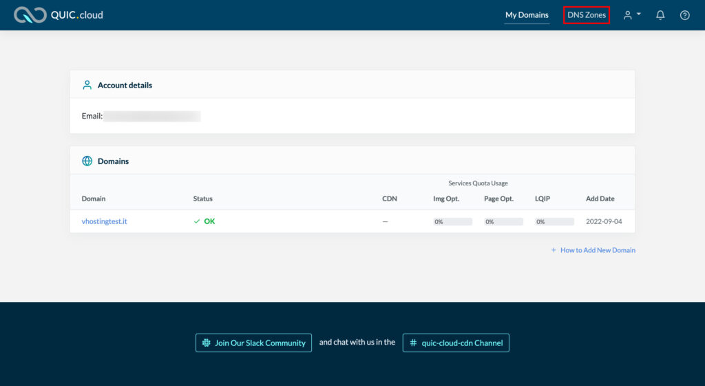 Come attivare e configurare la CDN di QUIC.cloud con LiteSpeed