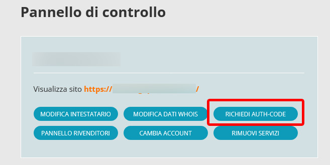 Prelevare authcode dominiofaidate