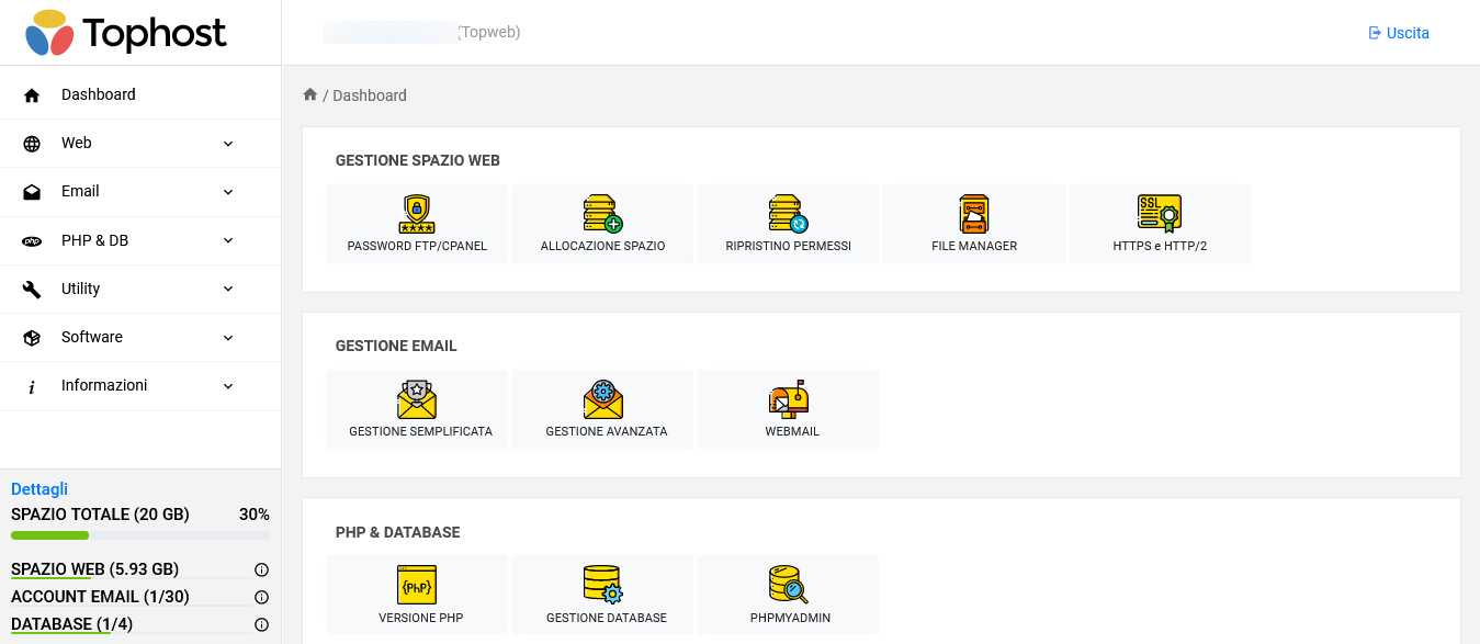 Richiedere il codice EPP/AuthCode e gestire i DNS su TopHost