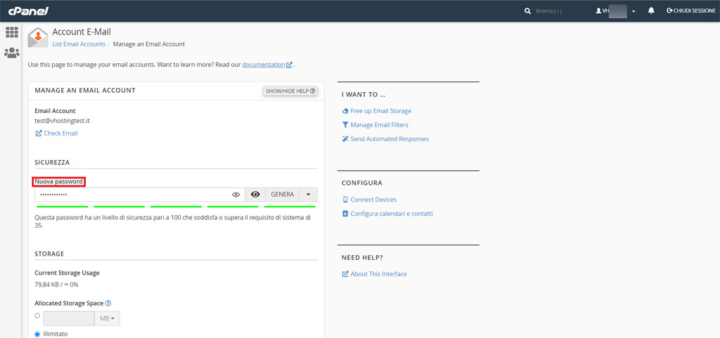 Come gestire una casella di posta su cPanel