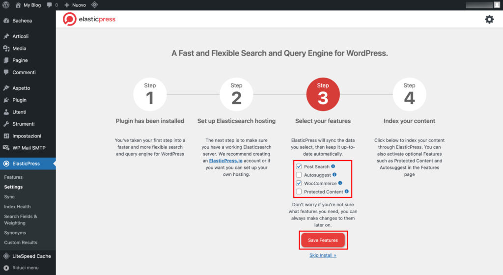 Come attivare e configurare Elasticsearch su WordPress