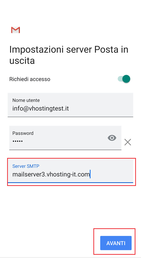 Come configurare la casella di posta su gmail