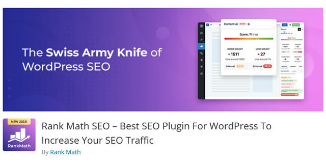 Plugin SEO per WordPress RankMath SEO