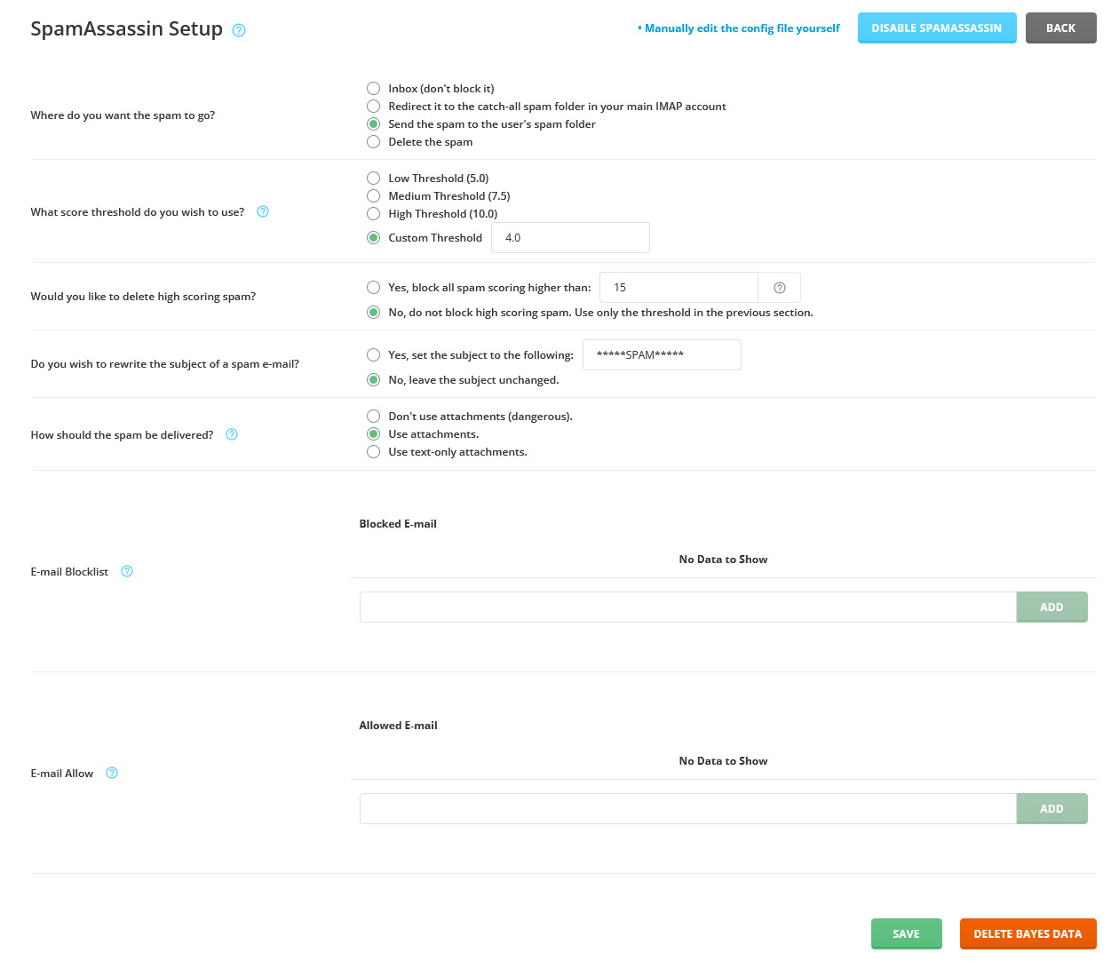 Antispam: come configurarlo su Directadmin