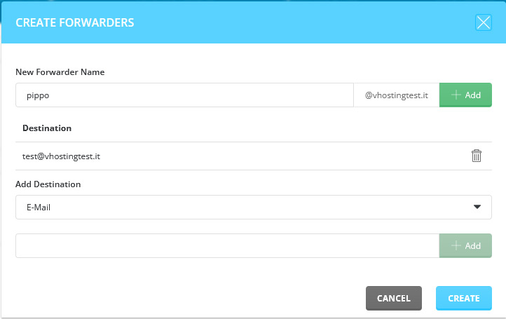 Inoltrare le email con Directadmin