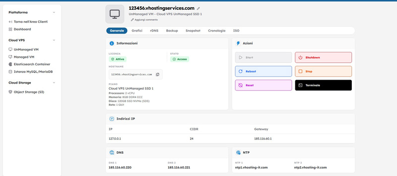 Come installare il sistema operativo su una VPS non gestita Come installare il sistema operativo su una VPS non gestita