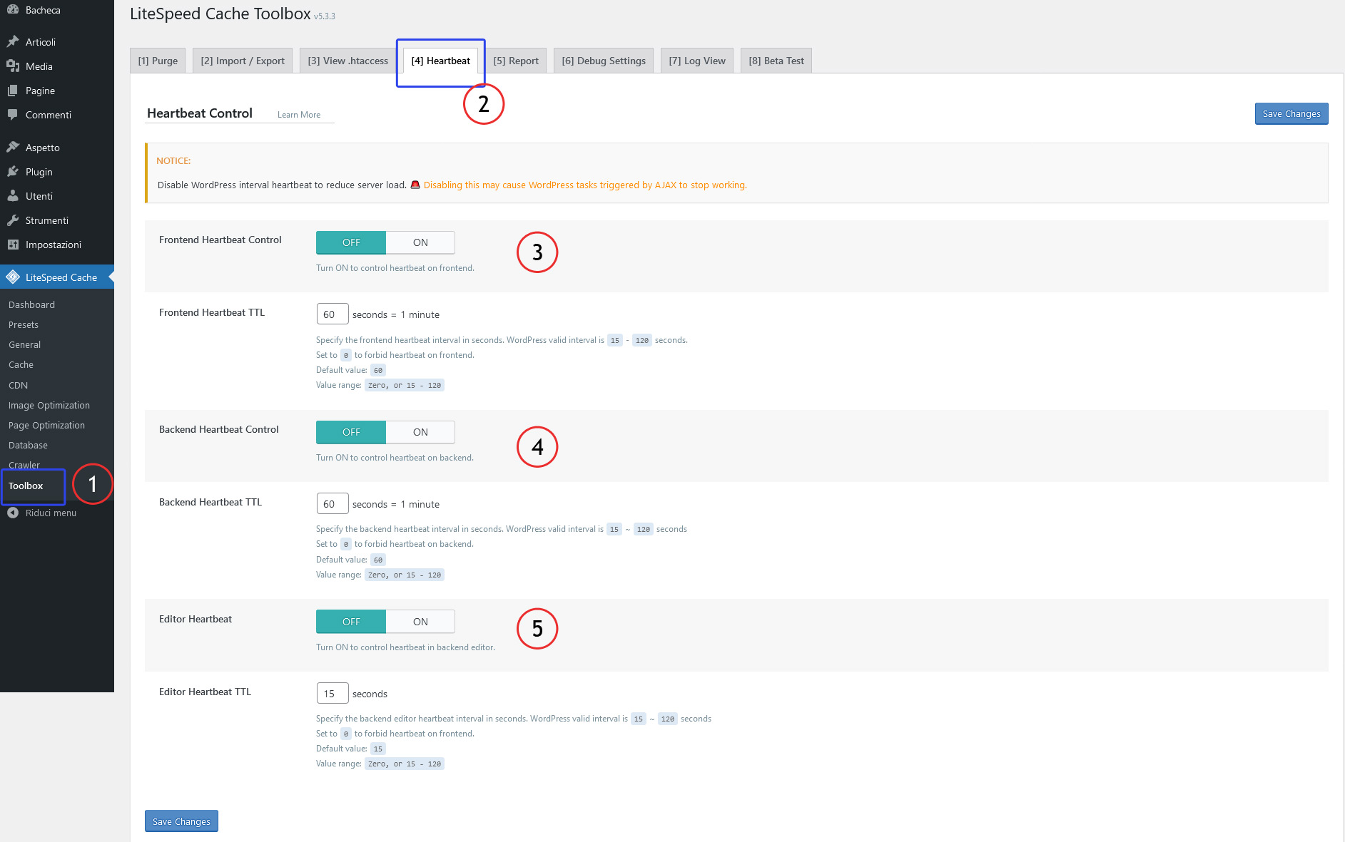 WordPress Heartbeat API