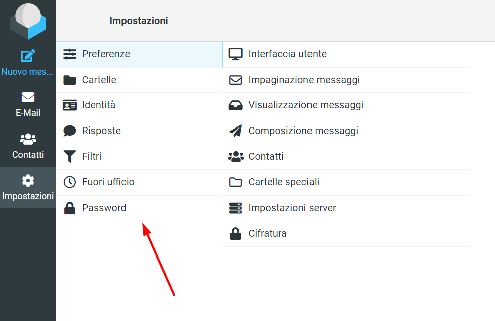 Roundcube: Come cambiare la password email dalla webmail