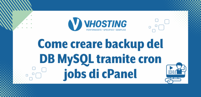 Come creare backup del DB MySQL tramite cron jobs di cPanel Come creare backup del DB MySQL tramite cron jobs di cPanel