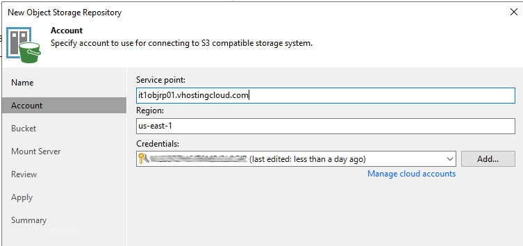 Veeam NAS su S3: Guida alla configurazione