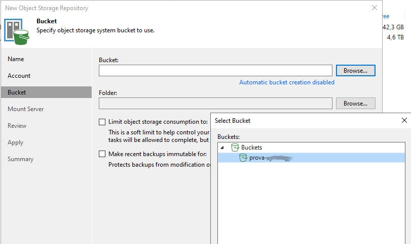 Veeam NAS su S3: Guida alla configurazione