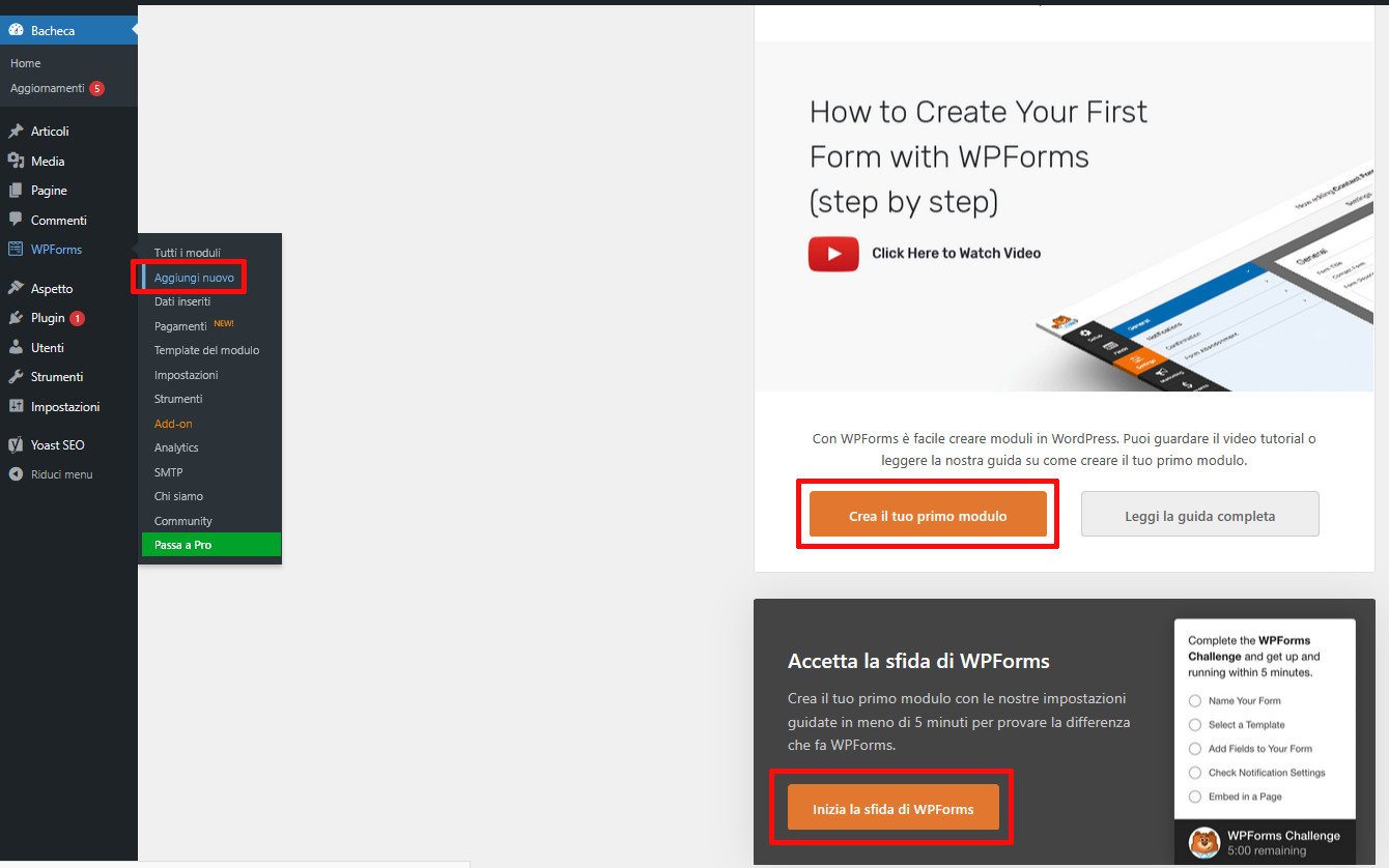 Form WordPress: Guida alla loro creazione