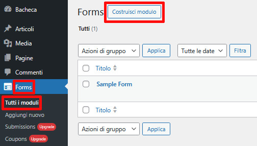 Form WordPress: Guida alla loro creazione