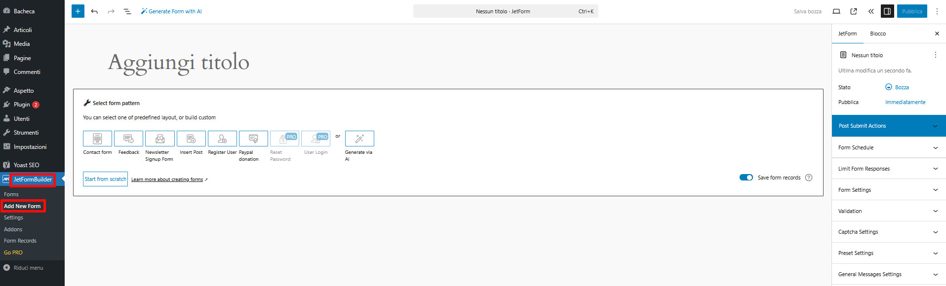 Form WordPress: Guida alla loro creazione