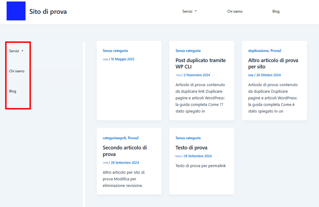 Guida: i menù su WordPress