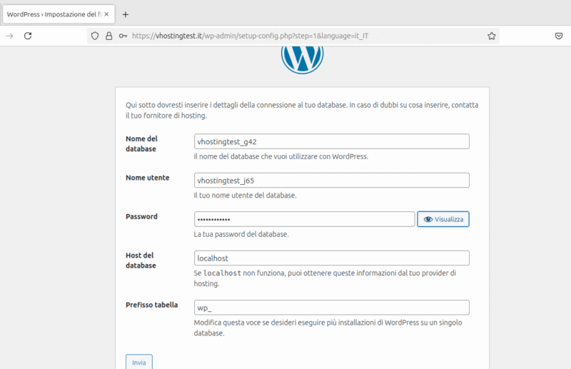 Installare manualmente WordPress Installare manualmente WordPress