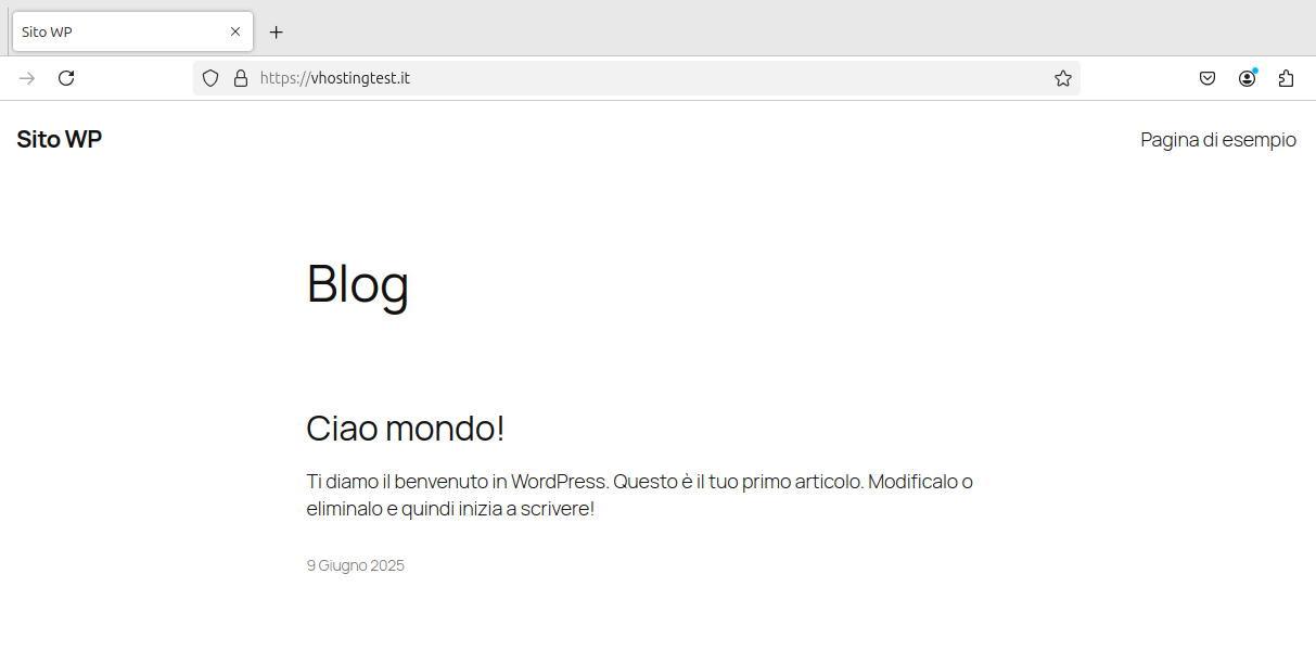 Installare manualmente WordPress