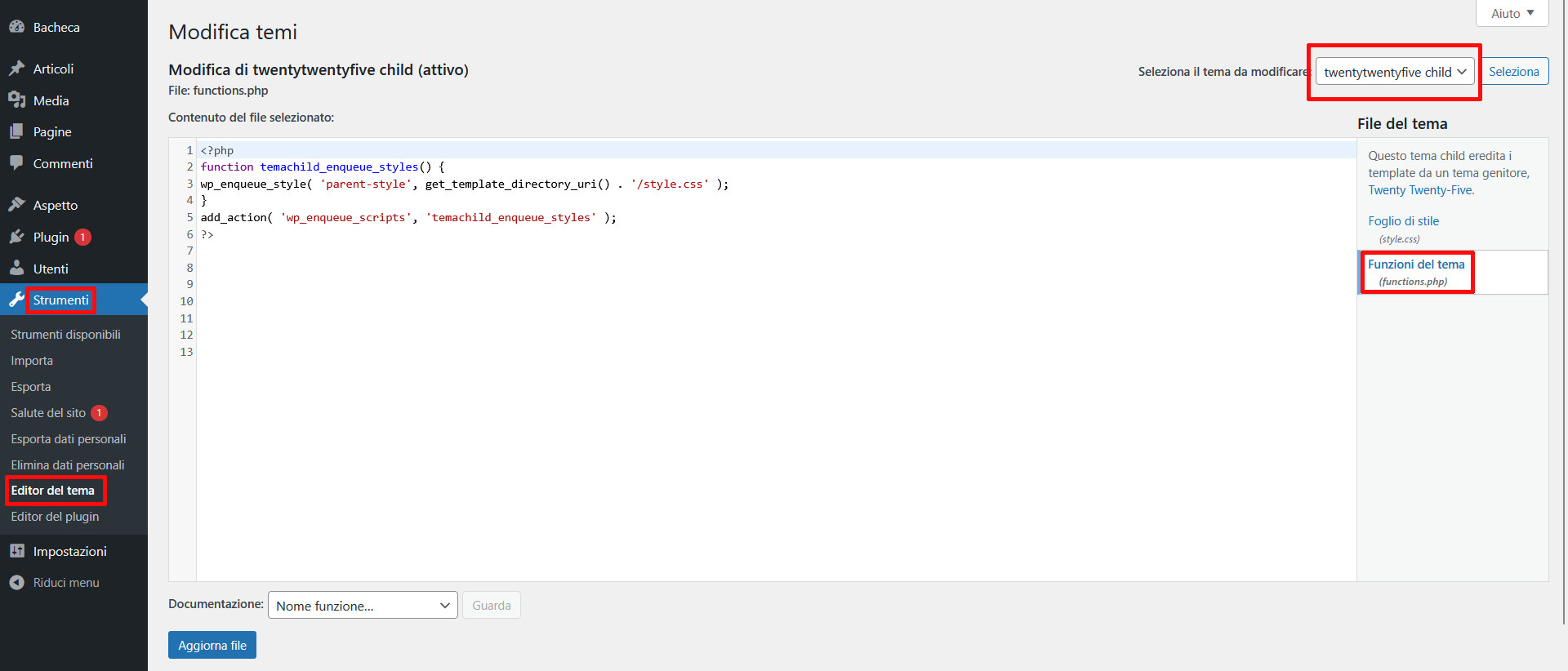Come inserire codice PHP personalizzato su WordPress in sicurezza