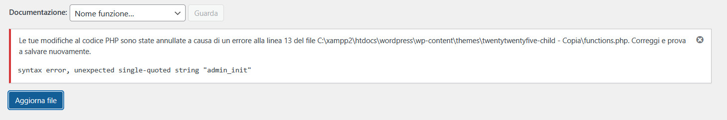 Come inserire codice PHP personalizzato su WordPress in sicurezza