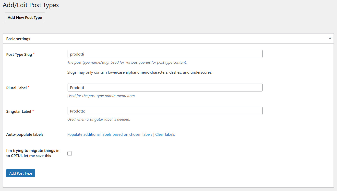 CPT: Custom Post Type