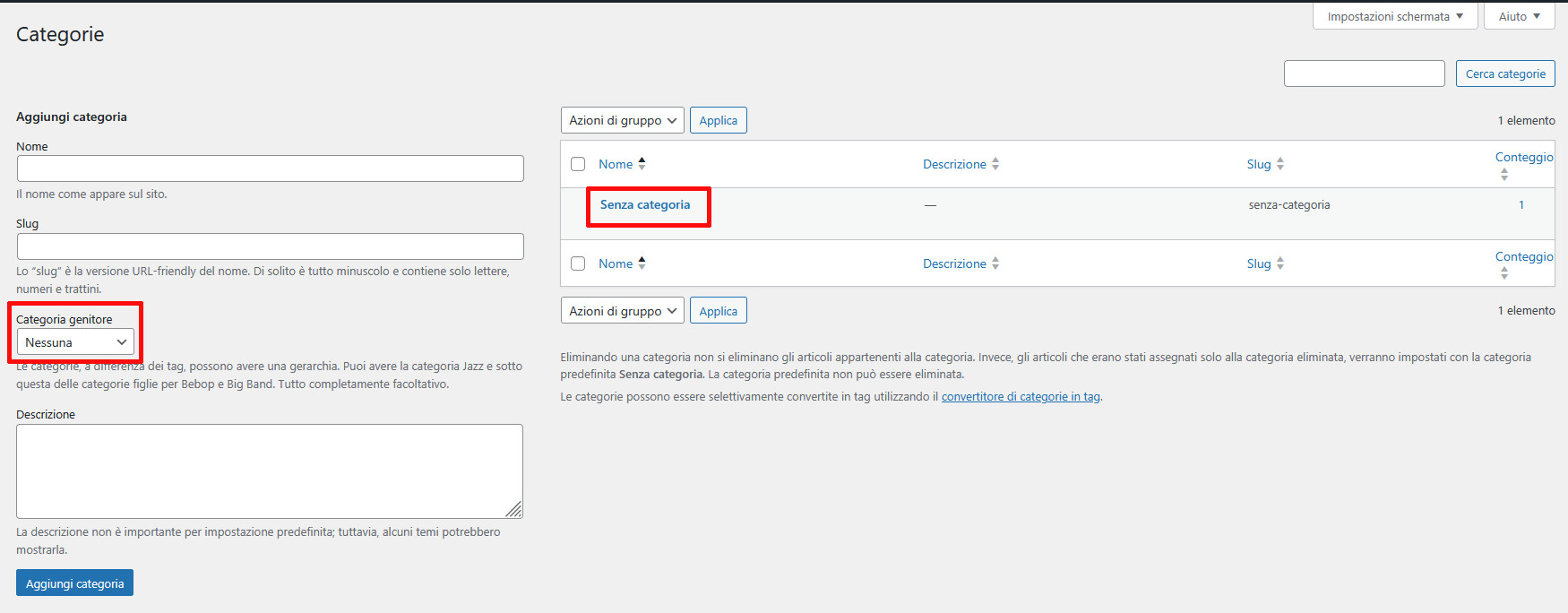 Differenza tra tag e categorie in WordPress