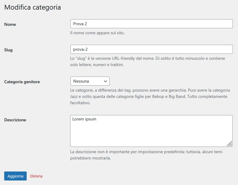 Differenza tra tag e categorie in WordPress