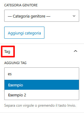 Differenza tra tag e categorie in WordPress