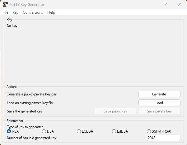 Generare chiave privata e chiave pubblica con Puttygen