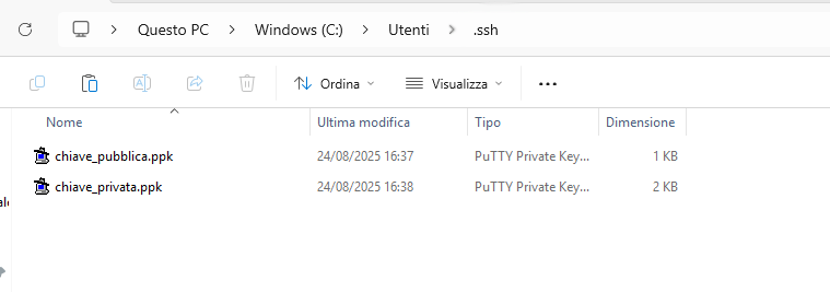 Generare chiave privata e chiave pubblica con Puttygen