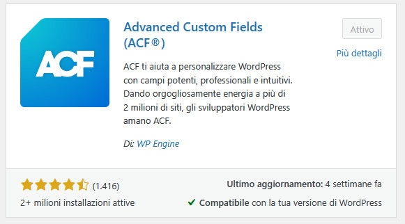 Come usare ACF (Advanced Custom Fields) in WordPress