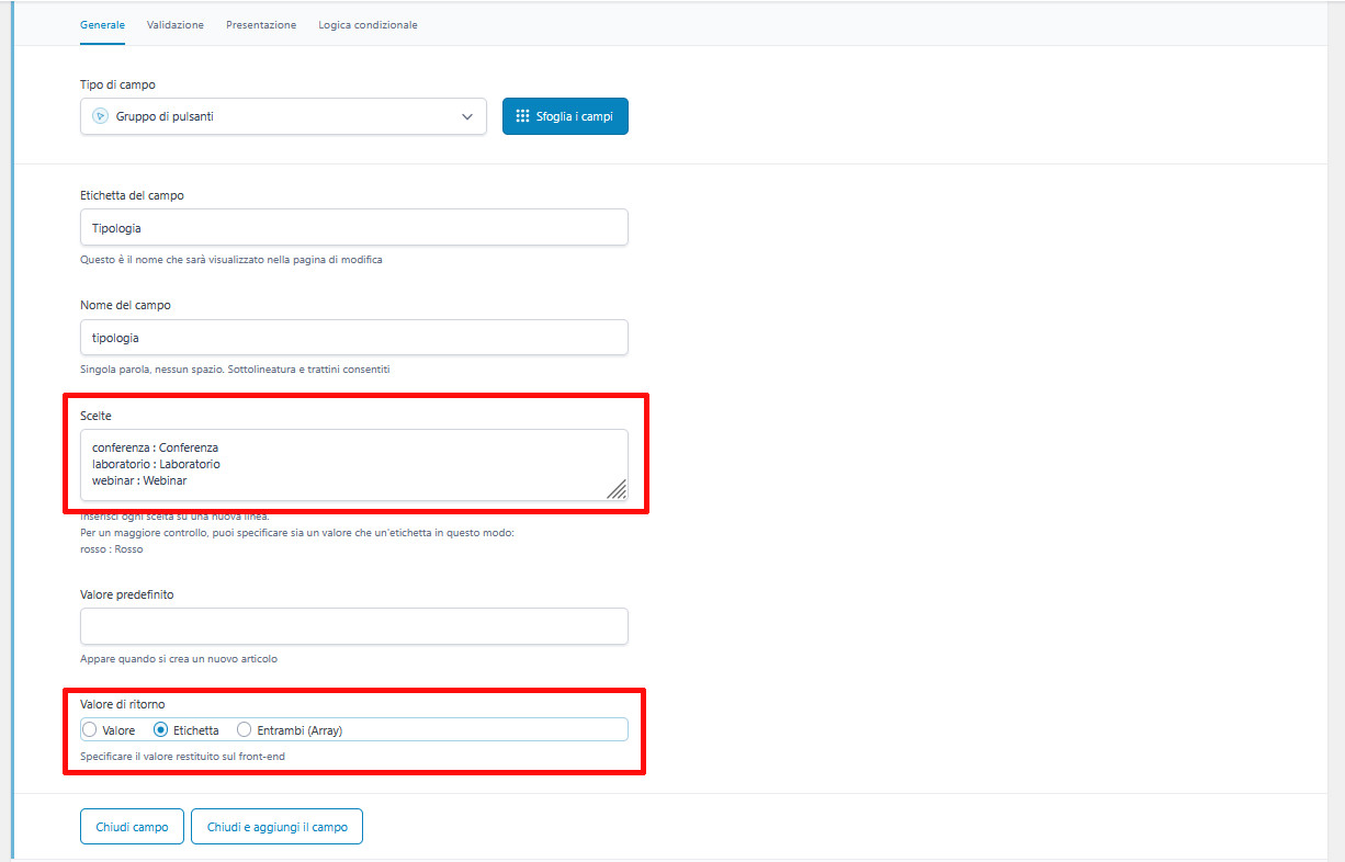 Come usare ACF (Advanced Custom Fields) in WordPress