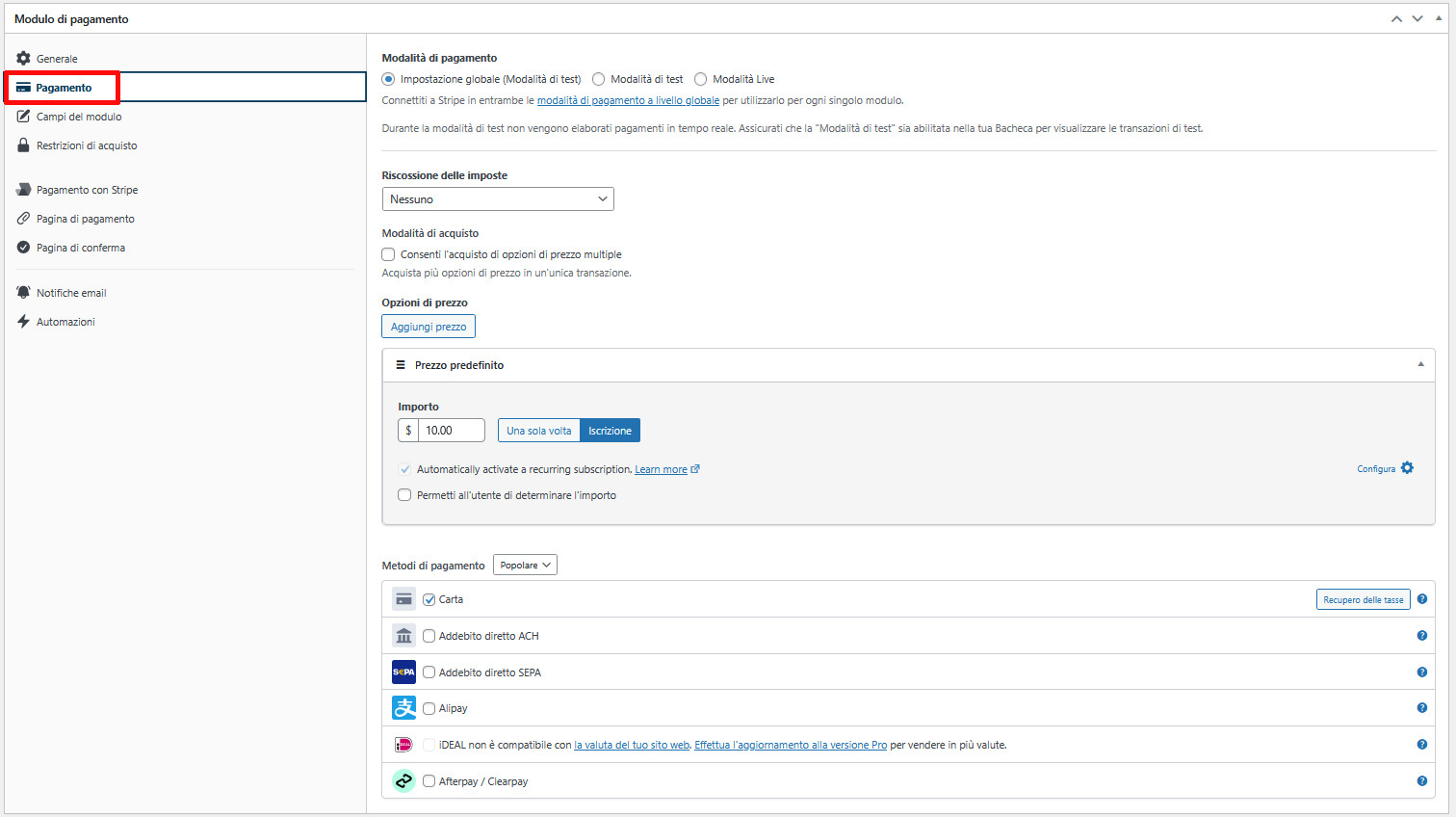 Come integrare Stripe e PayPal su WordPress